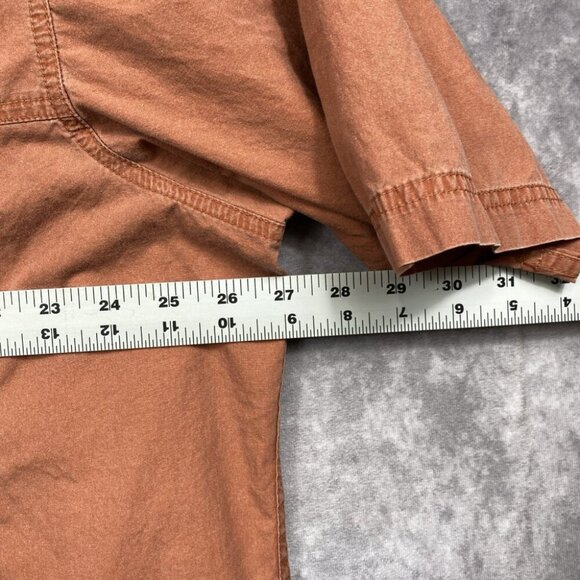 Bimini Bay Outfitters Button Down Shirt Mens XL Orange/Red Hiking Outdoors - Picture 11 of 13
